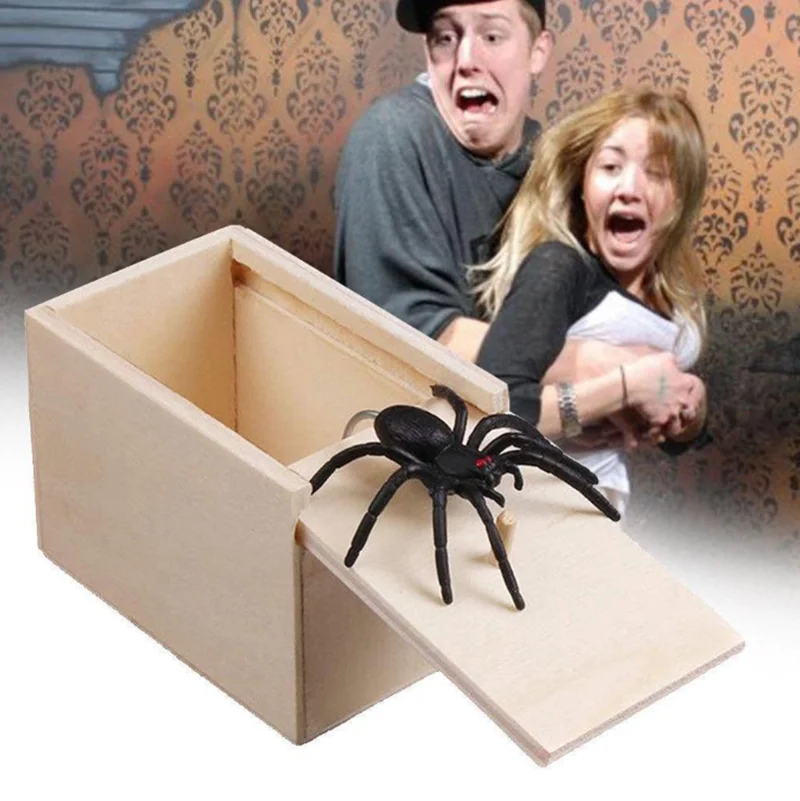 Tricky Surprise Wooden Box with Spider Insects Holiday Party Halloween Party Spoof Fun Props Surprise Gift for Friends
Tricky Surprise Wooden Box with Spider Insects Holiday Party Halloween Party Spoof Fun Props Surprise Gift for Friends