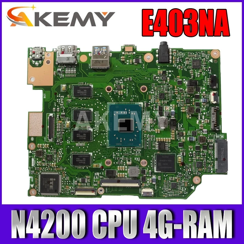 Материнская плата E403NAS для ASUS E403NA, E403N, материнская плата Laotop с процессором N4200, 4G-RAM, 64G-SSD
Материнская плата E403NAS для ASUS E403NA, E403N, материнская плата Laotop с процессором N4200, 4G-RAM, 64G-SSD