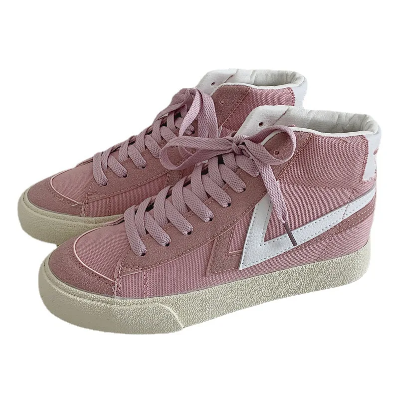 Pink High Canvas Shoes for Women Spring New Student Women's Casual Shoes Pure Color All-Matching Flat Shoes
Pink High Canvas Shoes for Women Spring New Student Women's Casual Shoes Pure Color All-Matching Flat Shoes