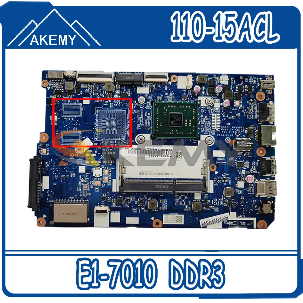Akemy CG521 NM-A841 материнская плата для ноутбука Lenovo 110-15ACL Материнская плата ноутбука процессор E1-7010 DDR3 100% тест для работы; Бесплатная доставка
Akemy CG521 NM-A841 материнская плата для ноутбука Lenovo 110-15ACL Материнская плата ноутбука процессор E1-7010 DDR3 100% тест для работы; Бесплатная доставка