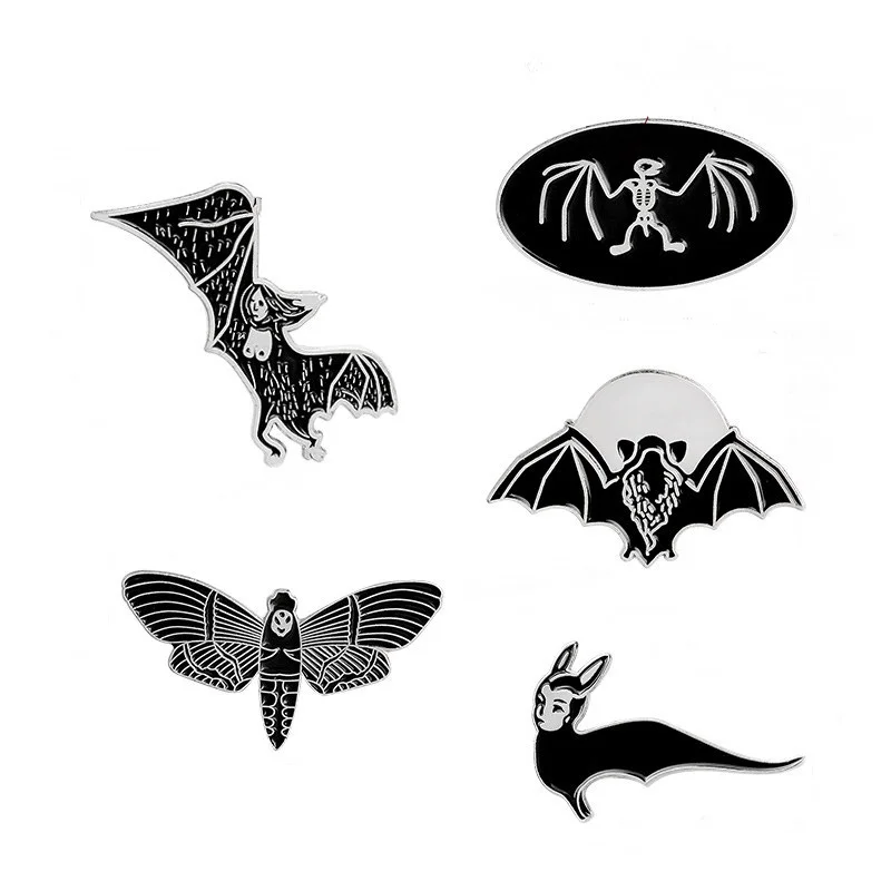 Gold Black Punk Ghost Skeleton Skull Bat pins Hard enamel pin Badges Brooches Halloween Spooky Dead Animal Jewelry
Gold Black Punk Ghost Skeleton Skull Bat pins Hard enamel pin Badges Brooches Halloween Spooky Dead Animal Jewelry