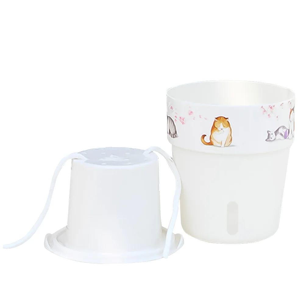 2 Layers Watering Planter Handmade Self Watering Plant Flower Pot With Water Container Home Garden Decor Round Flowerpot
2 Layers Watering Planter Handmade Self Watering Plant Flower Pot With Water Container Home Garden Decor Round Flowerpot