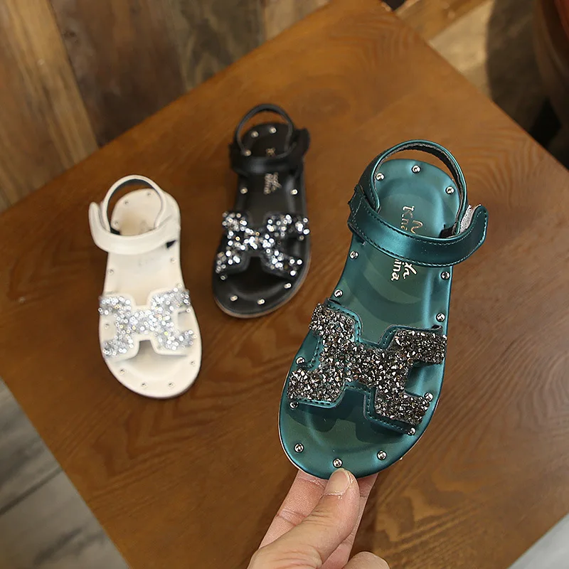 Children's Sandals Girls Little Princess Shoes Summer New Fashion Open-toed Middle-aged Crystal Korean Girls Hook & Loop Sandals
Children's Sandals Girls Little Princess Shoes Summer New Fashion Open-toed Middle-aged Crystal Korean Girls Hook & Loop Sandals
