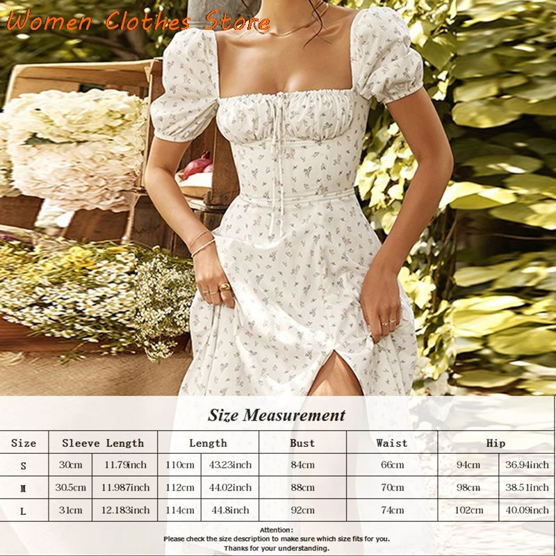 Summer Dress Women Short Puff Sleeve Flroal Printed Ruched Party Split Long Dresses Drawstring Sexy Vestidos Sundress
Summer Dress Women Short Puff Sleeve Flroal Printed Ruched Party Split Long Dresses Drawstring Sexy Vestidos Sundress