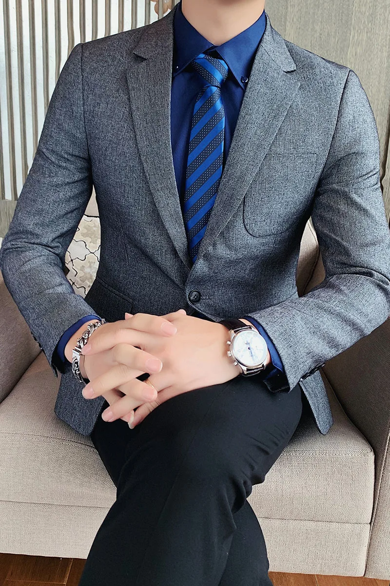 British Style Blazer Masculino Wedding Business Men Blazers Casual Slim Fit Suit Jacket Streetwear Social Dress Coat Ropa Hombre
British Style Blazer Masculino Wedding Business Men Blazers Casual Slim Fit Suit Jacket Streetwear Social Dress Coat Ropa Hombre