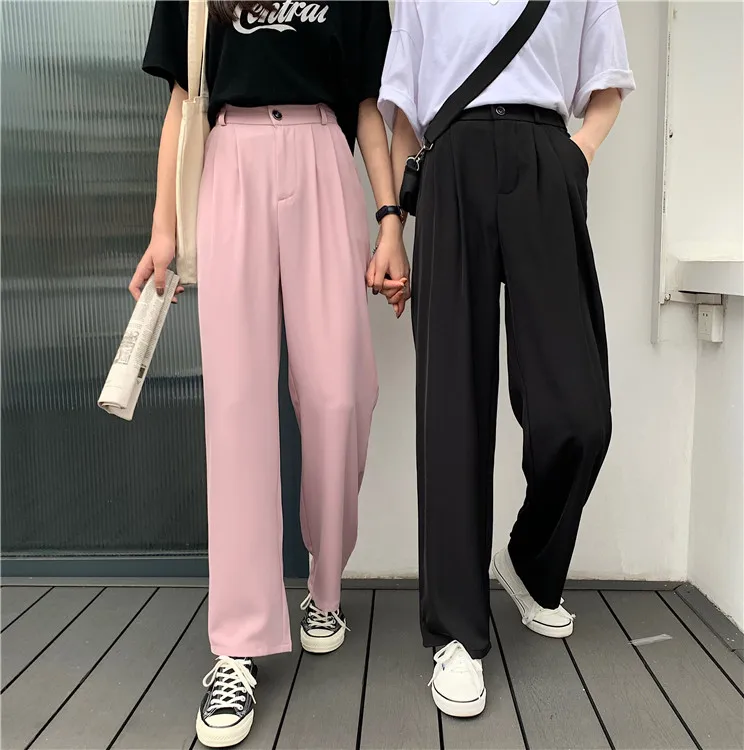 elastic waist pants women formal ladies straight trousers women pink black plus size high waist pants streetwear korean pant
elastic waist pants women formal ladies straight trousers women pink black plus size high waist pants streetwear korean pant