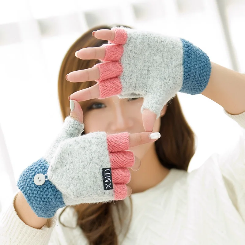 Winter Warm Thickening Wool Gloves Knitted Flip Fingerless Exposed Finger Thick Gloves Without Fingers Mittens Glove Women
Winter Warm Thickening Wool Gloves Knitted Flip Fingerless Exposed Finger Thick Gloves Without Fingers Mittens Glove Women
