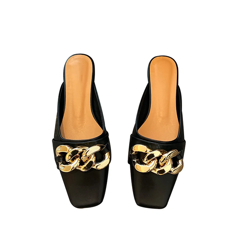 New Women Slippers Fashion Flats Slides Mules Sandals Shoes Female Casual Chain Flat Heel Slippers Dress Slip On Flip Flops
New Women Slippers Fashion Flats Slides Mules Sandals Shoes Female Casual Chain Flat Heel Slippers Dress Slip On Flip Flops