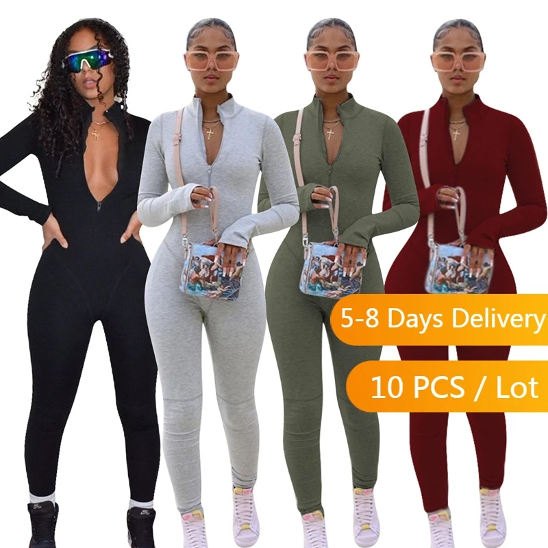 Wholesale Items Bodycon Jumpsuit Women Fall Clothes Long Sleeve One Piece Outfit Women Activewear Romper Fashion Jumpsuit 4XL
Wholesale Items Bodycon Jumpsuit Women Fall Clothes Long Sleeve One Piece Outfit Women Activewear Romper Fashion Jumpsuit 4XL