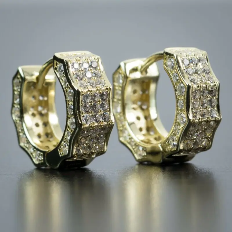 Hip-hop Style Full Zircon Earrings European and American Popular Street Trend Earrings Unisex Earrings
Hip-hop Style Full Zircon Earrings European and American Popular Street Trend Earrings Unisex Earrings