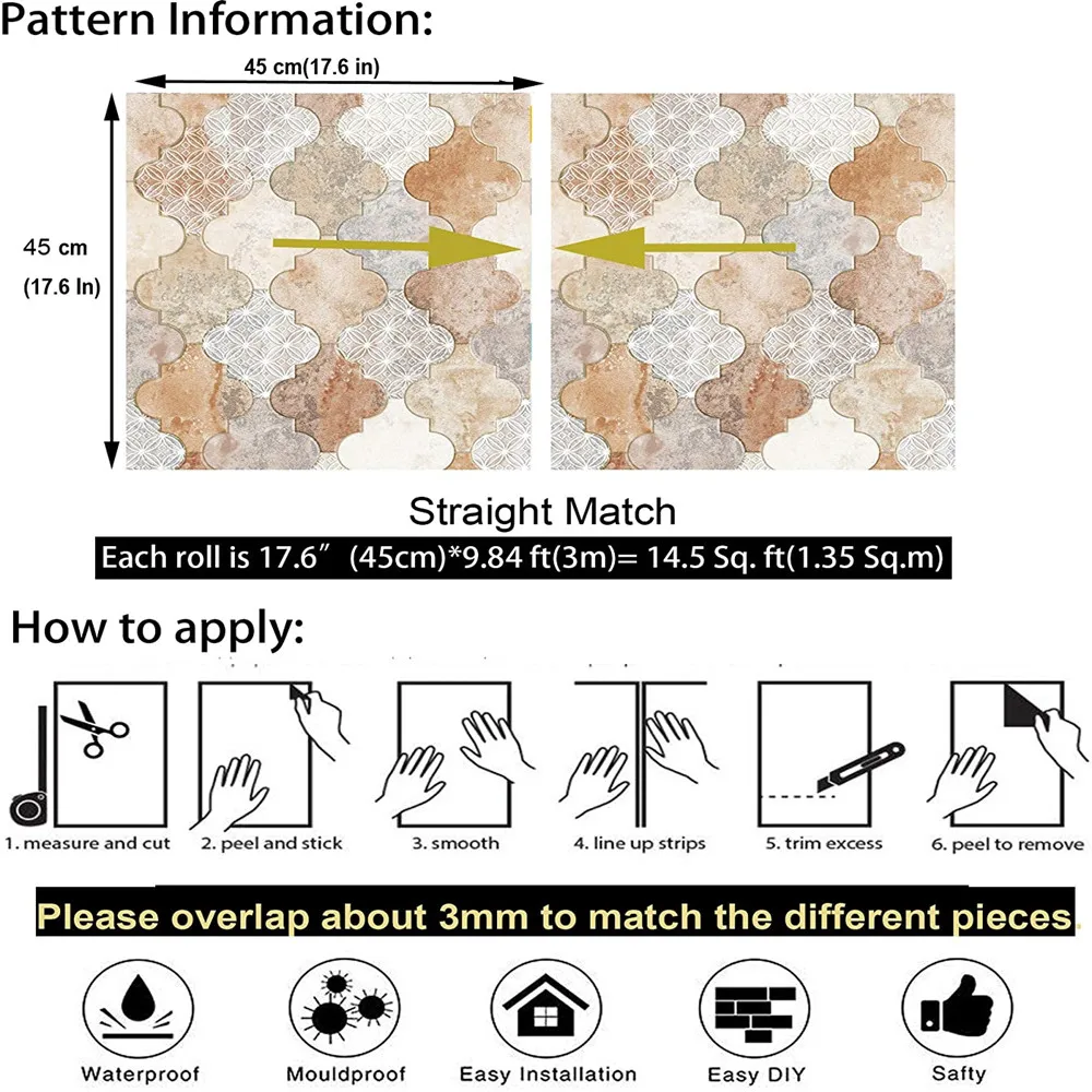 3M/Roll Peel And Stick Wallpaper Handpainting Trellis Marble Stone Extra Thick Self-Adhesive Prepasted Wallpaper Wall Mural
3M/Roll Peel And Stick Wallpaper Handpainting Trellis Marble Stone Extra Thick Self-Adhesive Prepasted Wallpaper Wall Mural