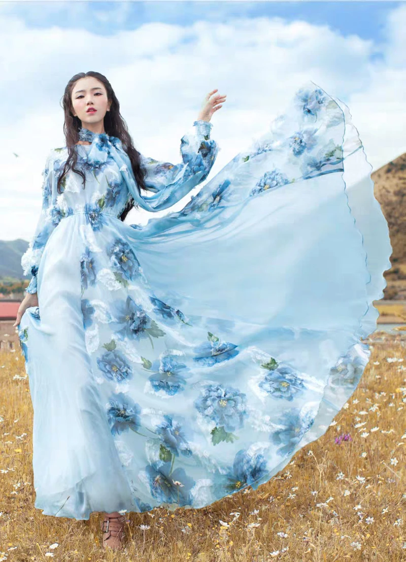 3D Dress Froral Fashion Summer Dress Women Long Sleeve Print Dress N5weiw
3D Dress Froral Fashion Summer Dress Women Long Sleeve Print Dress N5weiw