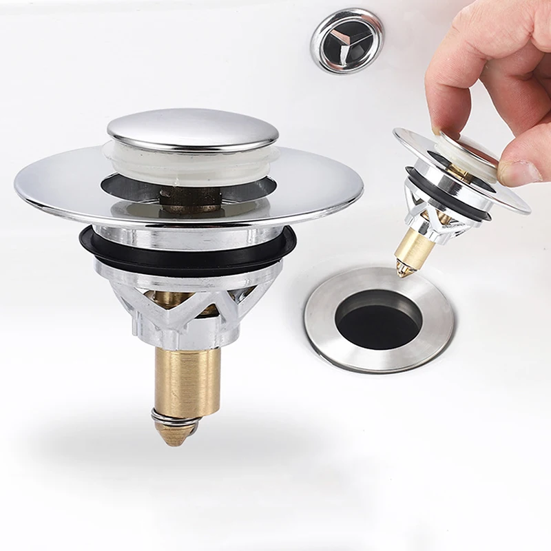 Universal Wash Basin Bounce Drain-Filter Pop-Up Copper Core Hair Catcher Bathtub Drain Stopper Sink Kitchen Plug Deodorant
Universal Wash Basin Bounce Drain-Filter Pop-Up Copper Core Hair Catcher Bathtub Drain Stopper Sink Kitchen Plug Deodorant