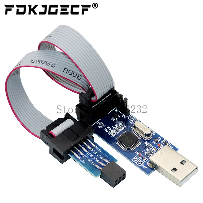 Программатор USB ATMEGA8 ATMEGA128 ATtiny/CAN/PWM 10 контактов 1 комплект |