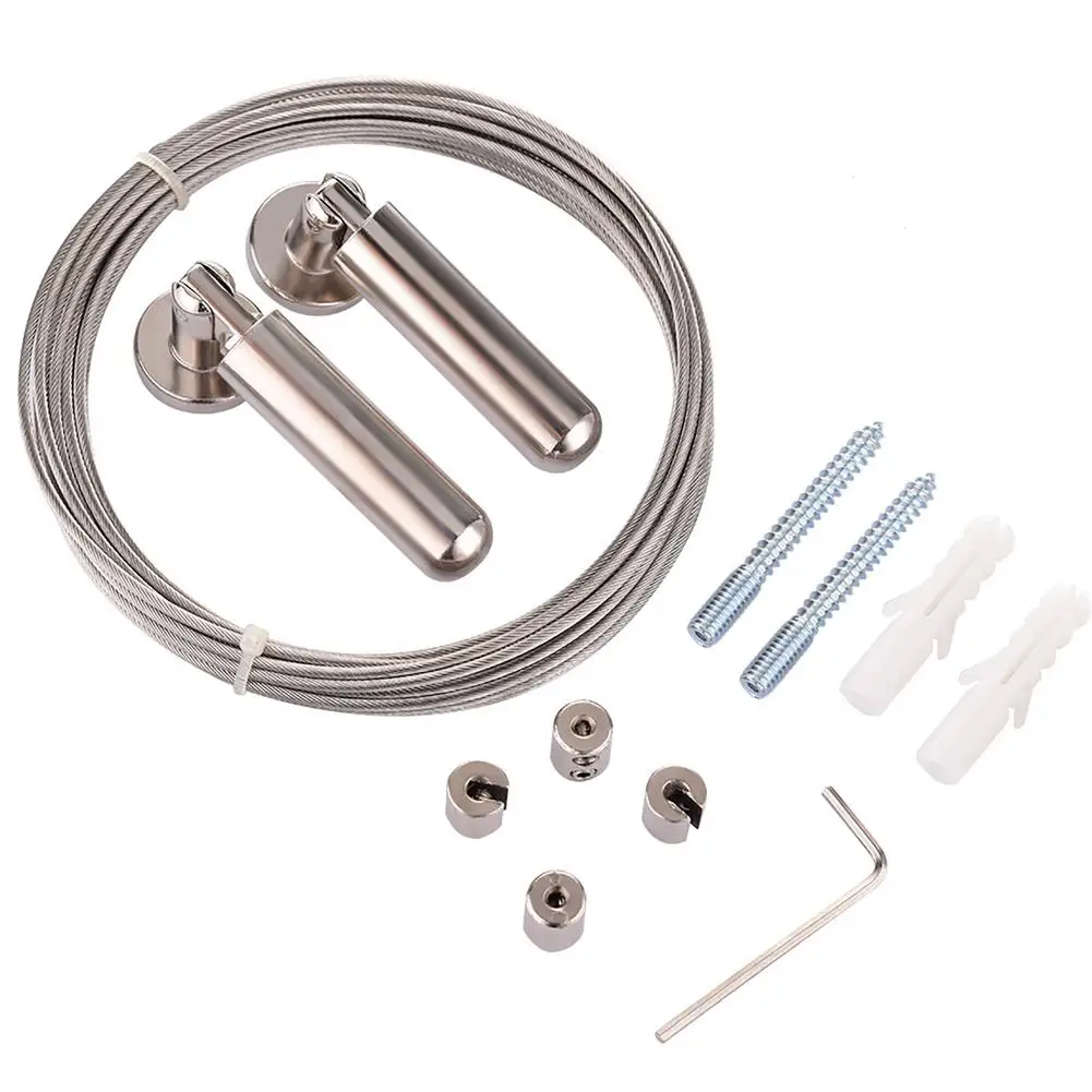 304 Stainless Steel Curtain 5M Wire Drape Wire Rod Set Rope Cable Tensioner Home Curtain Home Decorative Accessories Set
304 Stainless Steel Curtain 5M Wire Drape Wire Rod Set Rope Cable Tensioner Home Curtain Home Decorative Accessories Set