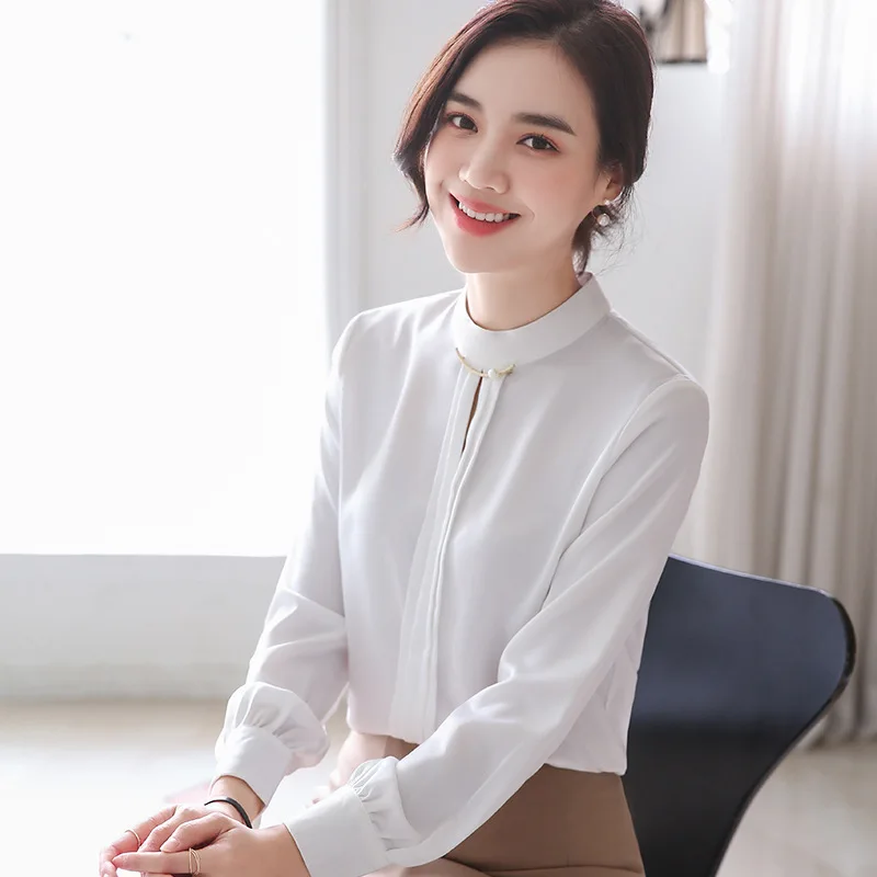Shirt female design sense niche 2021 new tops spring and autumn chiffon silk long-sleeved trendy white shirt women
Shirt female design sense niche 2021 new tops spring and autumn chiffon silk long-sleeved trendy white shirt women