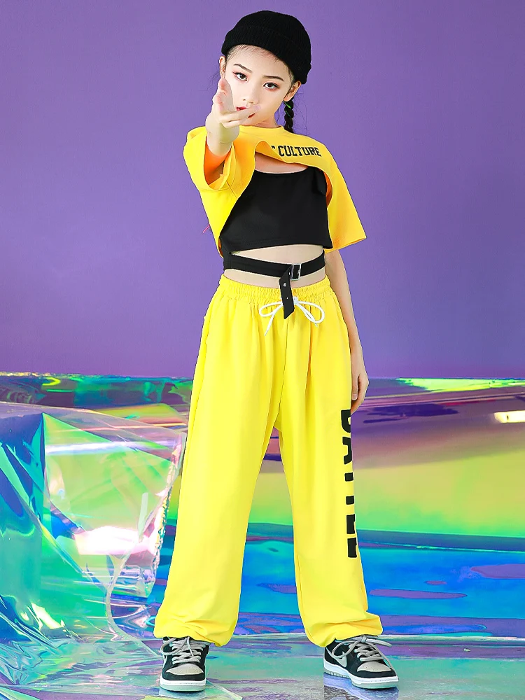 Hip Hop Girls Jazz Dance Practice Clothing Yellow Suit Short Sleeve Tops Hip Hop Outfit Summer Ballroom Dancer Costume WD0004
Hip Hop Girls Jazz Dance Practice Clothing Yellow Suit Short Sleeve Tops Hip Hop Outfit Summer Ballroom Dancer Costume WD0004