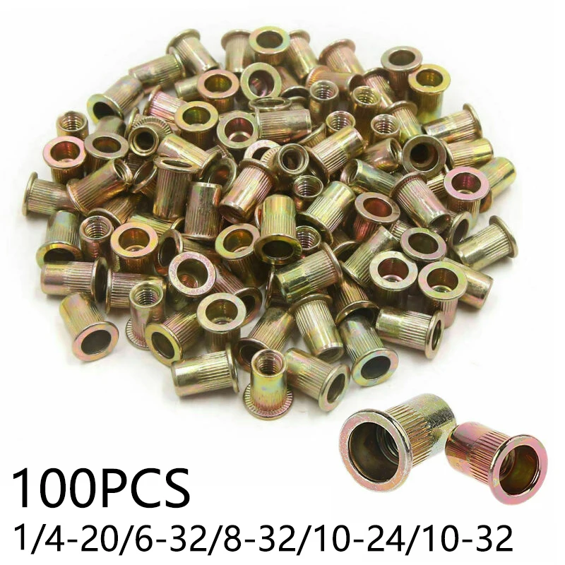 100 шт. стальные фланцевые гайки, заклепки, гайки, гайки, 10-24 1/4-20 10-32 6-32 8-32, многоразмерные заклепочные гайки, набор в ассортименте
100 шт. стальные фланцевые гайки, заклепки, гайки, гайки, 10-24 1/4-20 10-32 6-32 8-32, многоразмерные заклепочные гайки, набор в ассортименте