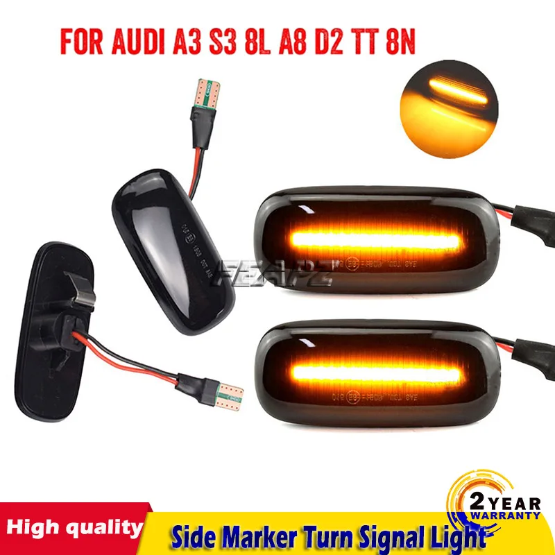 2X LED Dynamic Side Marker Turn Signal Light Indicator For Audi A3 S3 8L 2000-2003 A8 D2 1999-2002 TT 8N 2000-2006 
2X LED Dynamic Side Marker Turn Signal Light Indicator For Audi A3 S3 8L 2000-2003 A8 D2 1999-2002 TT 8N 2000-2006