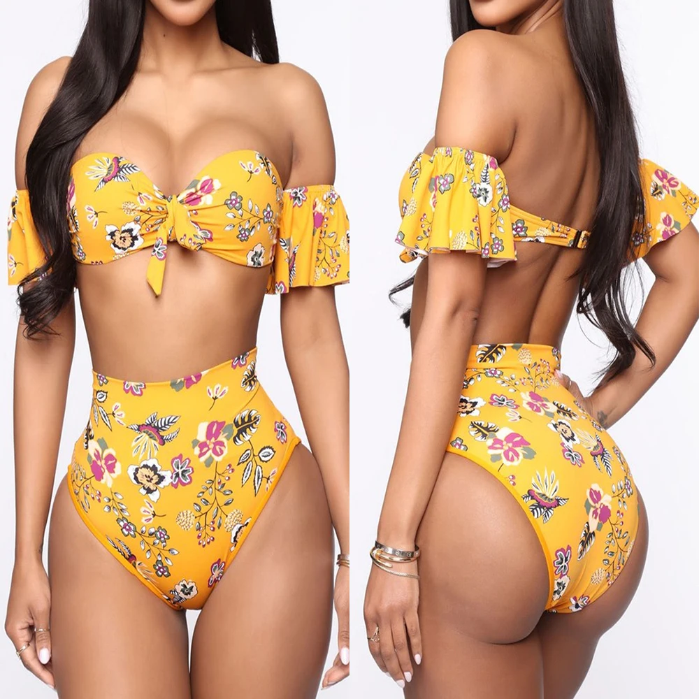 Summer Sexy Bikini Set Two Piece Swimwear Printed Flower Swimsuit Plus Size S-5XL Bathing Suit High Waist Beachwear
Summer Sexy Bikini Set Two Piece Swimwear Printed Flower Swimsuit Plus Size S-5XL Bathing Suit High Waist Beachwear