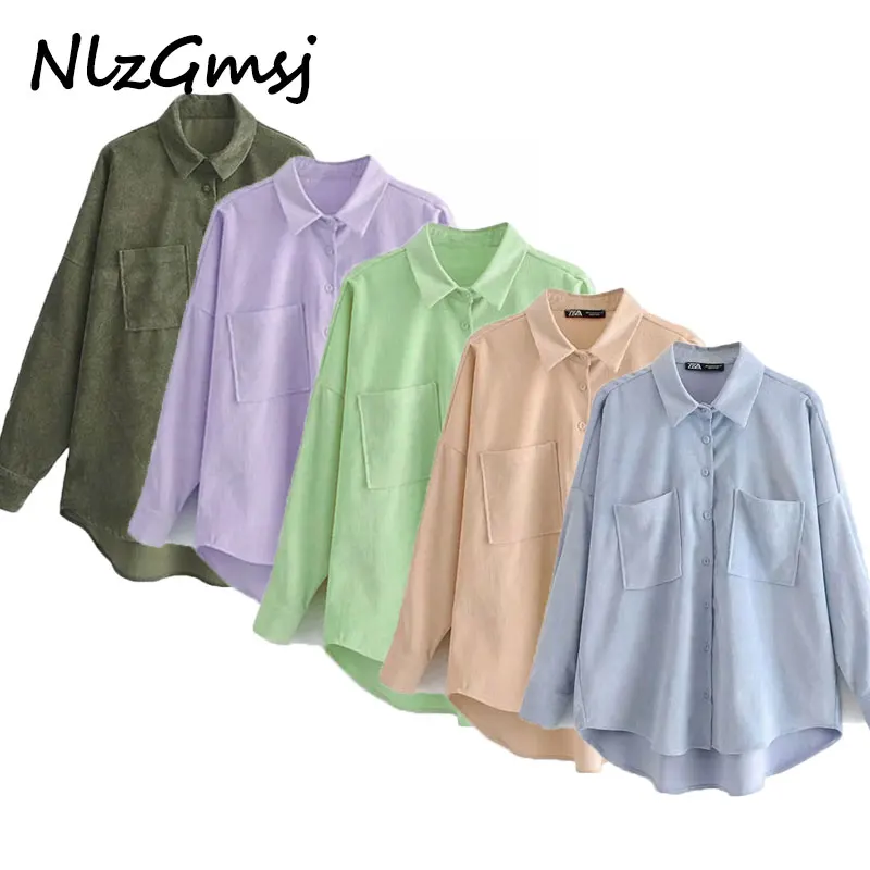 2021 Spring Blouse preppy oversize corduroy autumn za blouse women blusas mujer de moda boyfriend shirt womens tops and blouses 
2021 Spring Blouse preppy oversize corduroy autumn za blouse women blusas mujer de moda boyfriend shirt womens tops and blouses