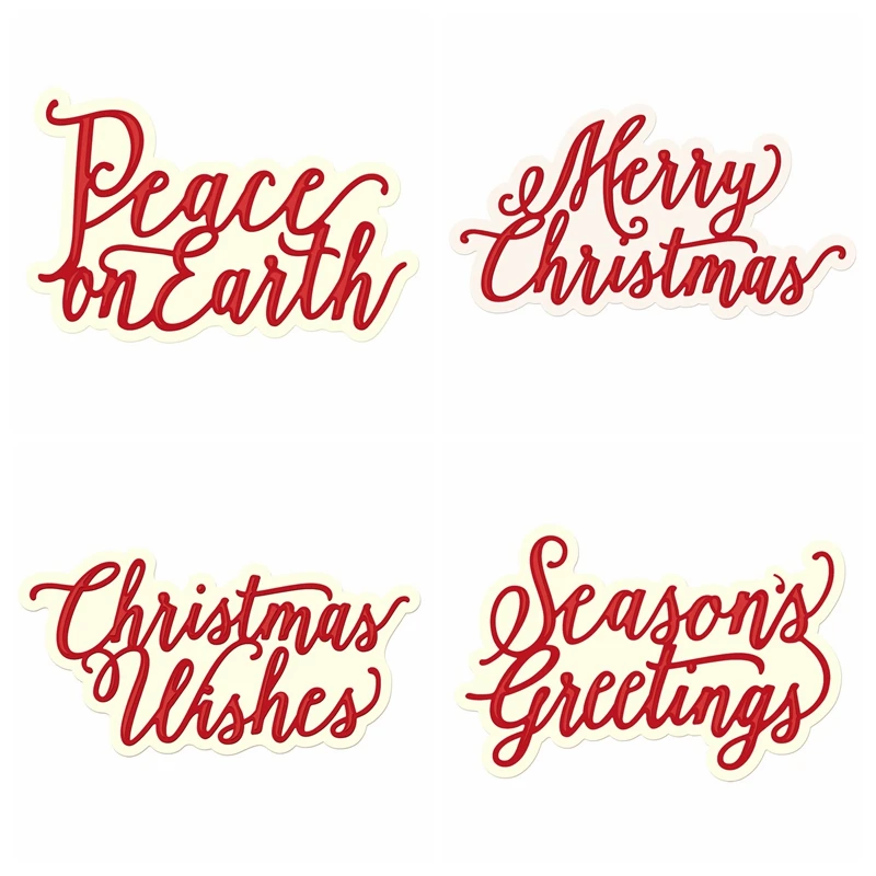 Merry Christmas Wishes peace on earth/ Season Greetings Words Metal Cutting dies for DIY Scrapbooking Embossing Cards Crafts
Merry Christmas Wishes peace on earth/ Season Greetings Words Metal Cutting dies for DIY Scrapbooking Embossing Cards Crafts