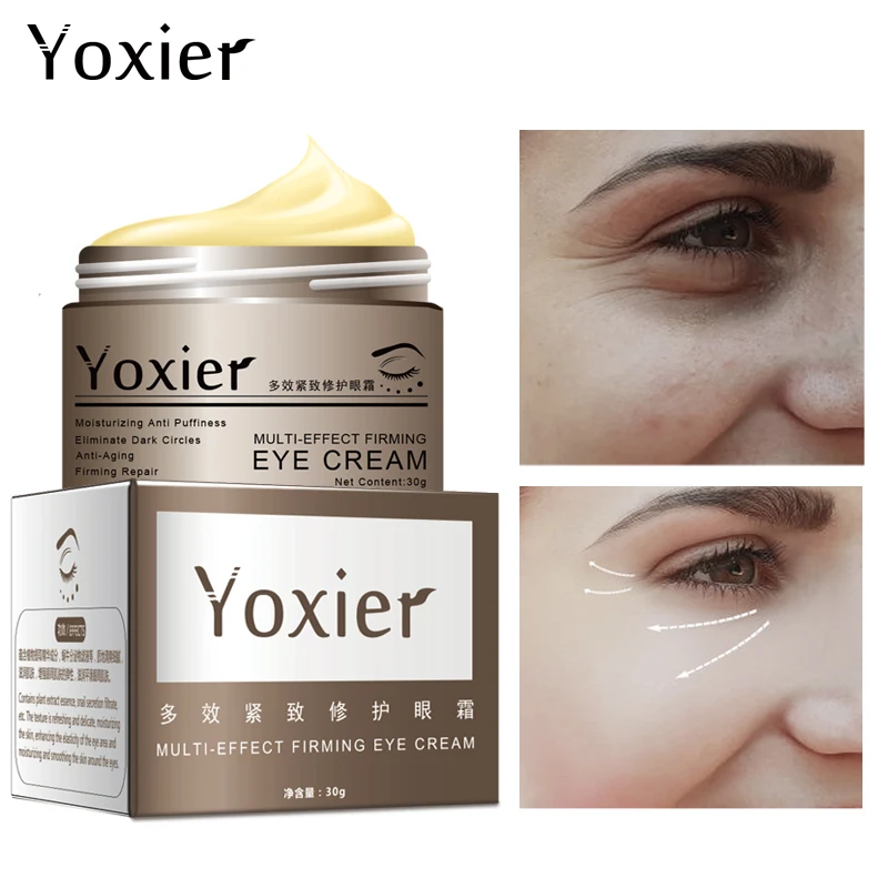 

Yoxier Snail Eye Cream Face Cream Anti-aging Remove Eye Bag Lifting Firming Fine Lines Facial Skin Care Buy 2 Get 1 Free Gift