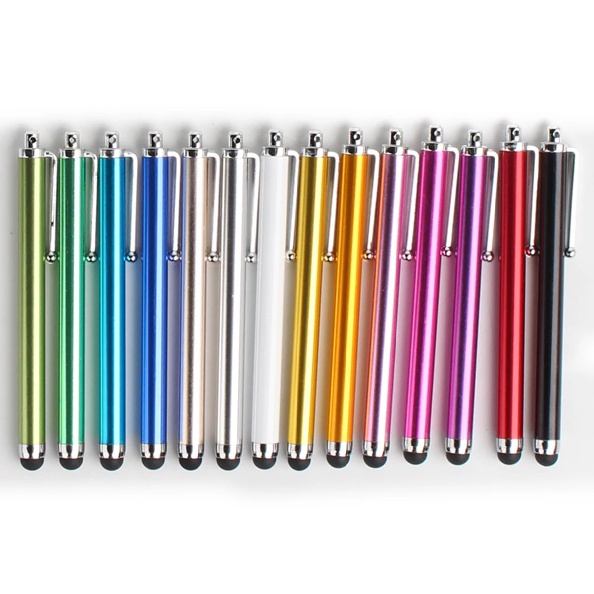 

10 шт. универсальный стилус металлическая красочная емкостная ручка для всех емкостных экранов смартфон планшет сенсорный экран Клип каран...
