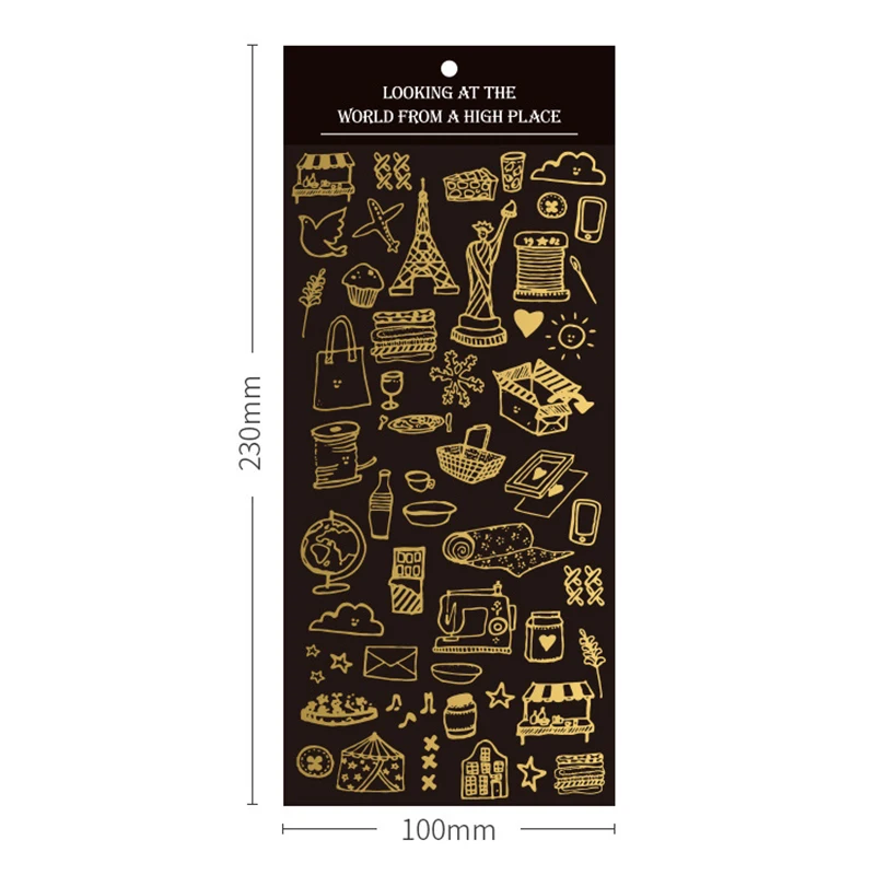 1 Sheets Golden Foilded Travelling World Paper Sticker Notebook Computer Phone DIY Decorative Stickers
1 Sheets Golden Foilded Travelling World Paper Sticker Notebook Computer Phone DIY Decorative Stickers