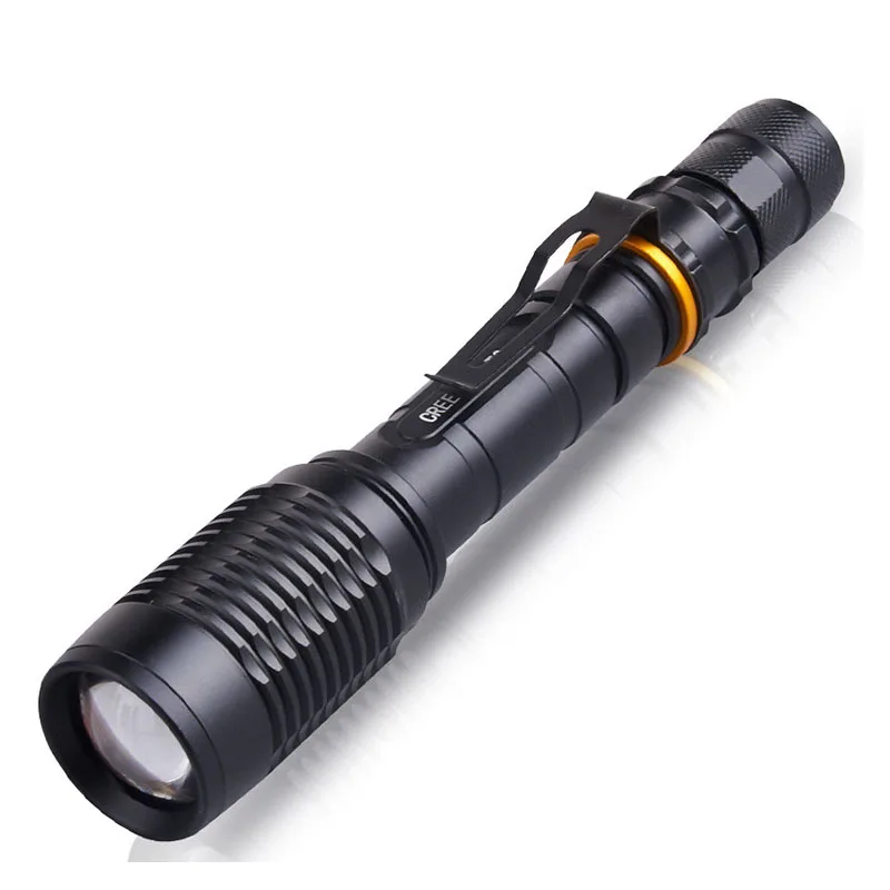 Dropship telescopic zoom home outdoor camping patrol T6 glare IP65 waterproof level rattlesnake LED charging military flashlight | Лампы и