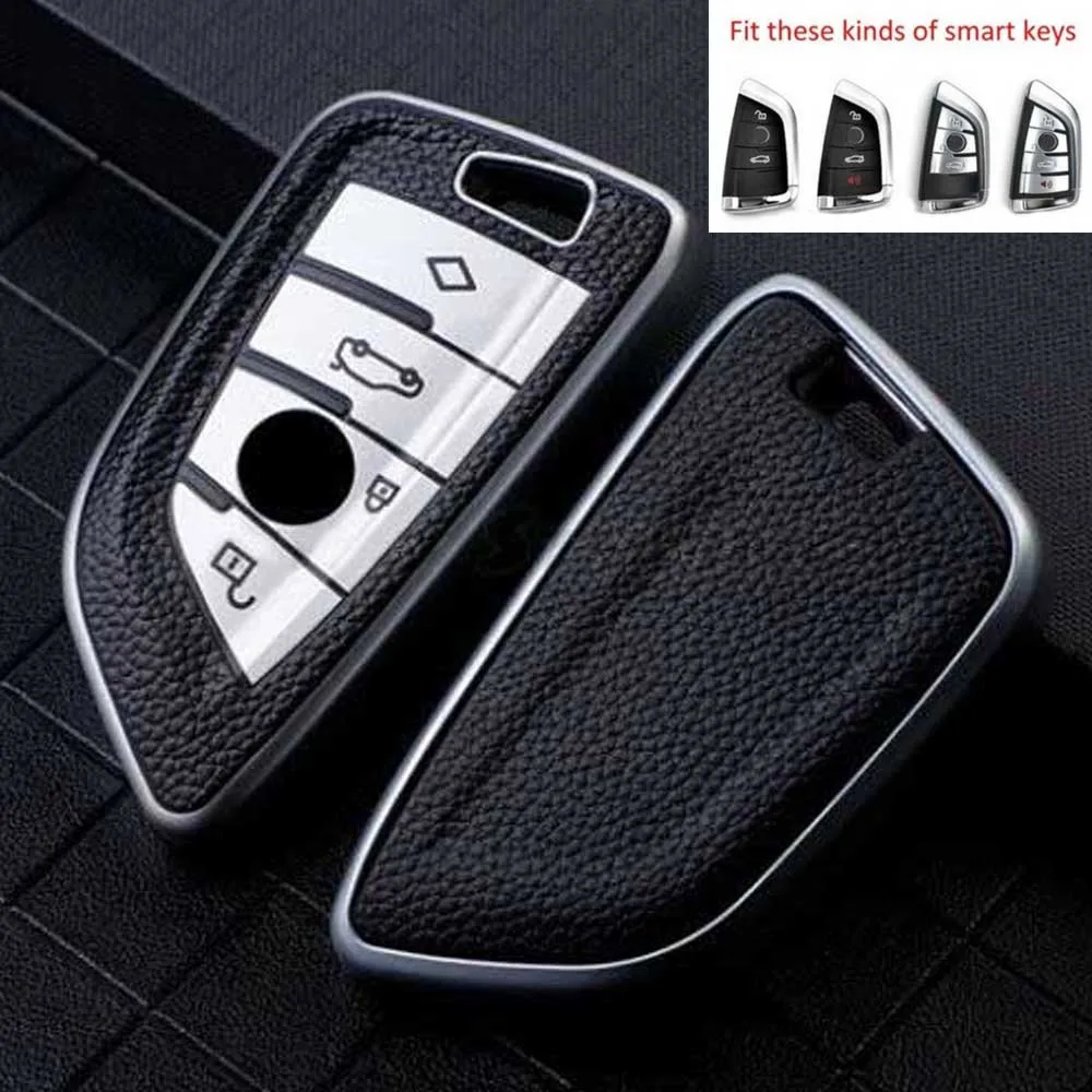 Silver / Leather Key Cover For BMW Smart Fob Case Remote 2 3 4 Button TPU Keycase Keychain Key Protector
Silver / Leather Key Cover For BMW Smart Fob Case Remote 2 3 4 Button TPU Keycase Keychain Key Protector