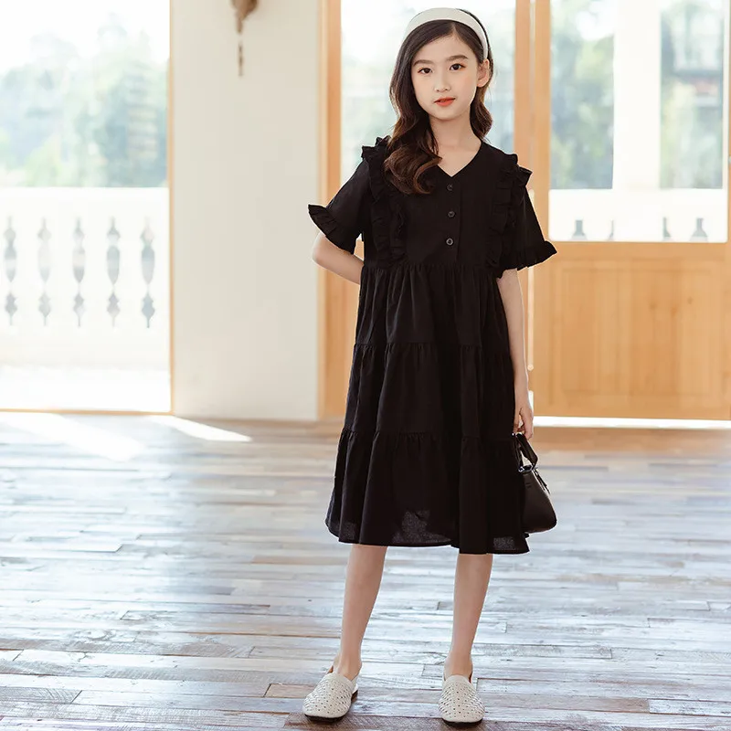 6 to 16 years kids & teen girls summer v neck buttoned tiered flare cotton dress children girl fashion casual ruffle dresses
6 to 16 years kids & teen girls summer v neck buttoned tiered flare cotton dress children girl fashion casual ruffle dresses
