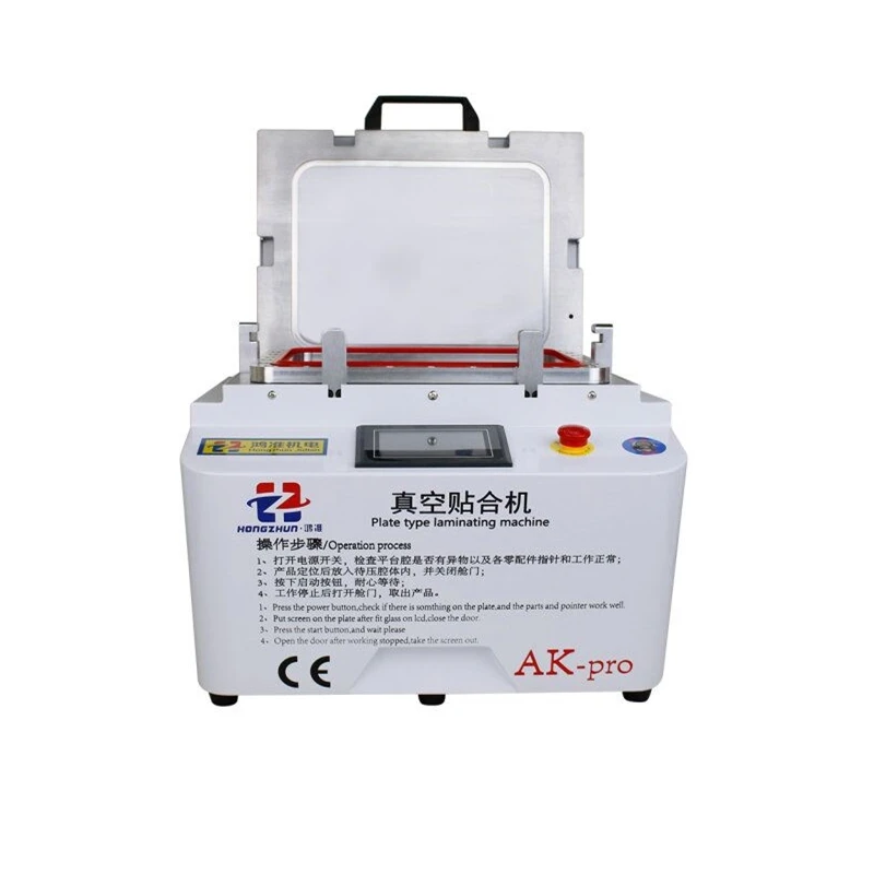 

Auto air lock 888A+ airbag type all in one touch screen OCA vacuum laminator 12 inches combined laminating defoaming machine