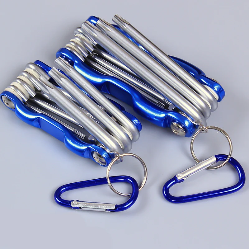 Folded Hexagon Hex Key Wrench Set Inch Allen Wrench Hexagonal Screwdriver Metric Plum Inside The Hexagonal Hand Tools
