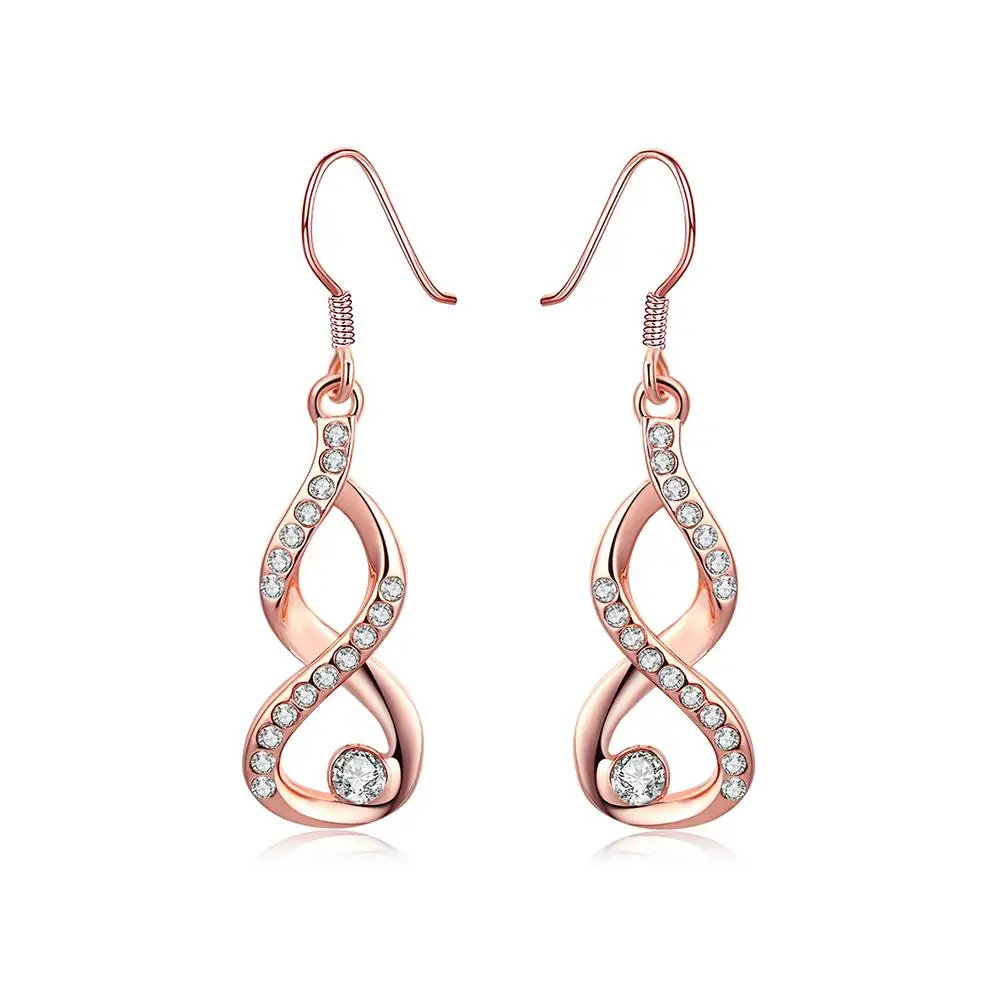 ZEMIOR Rose Gold Drop Earrings For Women Full Czech Drill Earring 8 Shape Romantic Birthday Fashion Jewelry Gift Give Friend
ZEMIOR Rose Gold Drop Earrings For Women Full Czech Drill Earring 8 Shape Romantic Birthday Fashion Jewelry Gift Give Friend