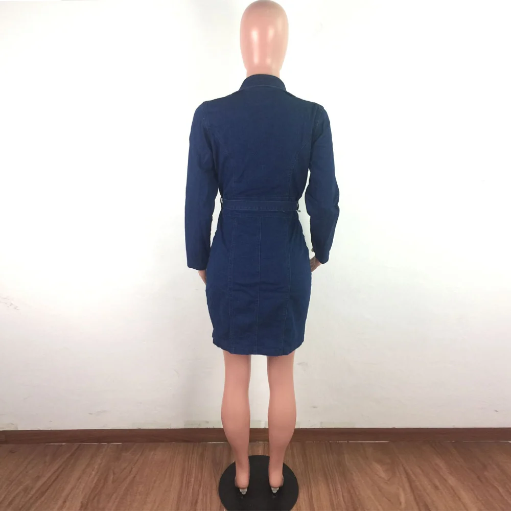 2021 Spring Bodycon Denim Bandage Mini Dress Women Turn Down Collar Long Sleeve Skinny Dress Vintage Sashes Party Club Dresses
2021 Spring Bodycon Denim Bandage Mini Dress Women Turn Down Collar Long Sleeve Skinny Dress Vintage Sashes Party Club Dresses
