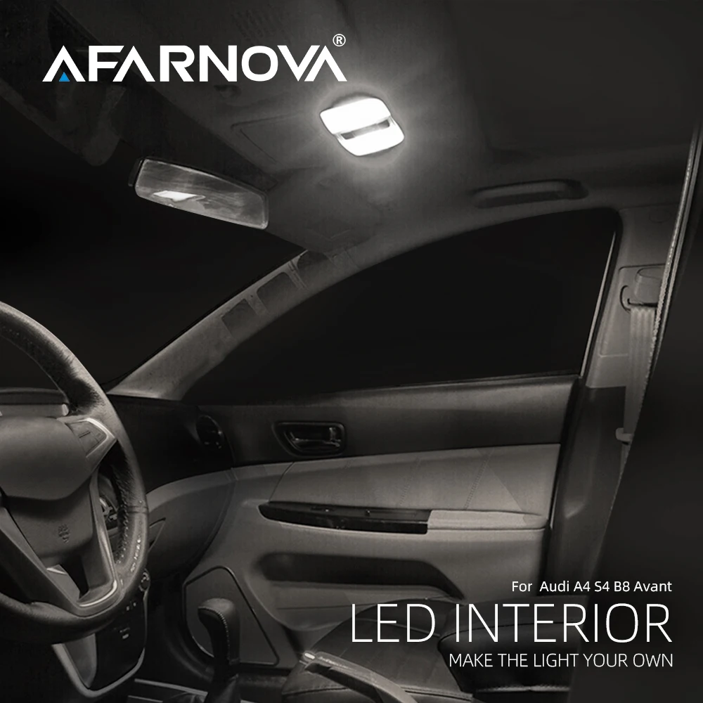 Afarnova Canbus Car LED Interior Lighting Kit for Audi A4 S4 B8 Avant 2009 - 2015 Map Dome Trunk Door License Plate Light
Afarnova Canbus Car LED Interior Lighting Kit for Audi A4 S4 B8 Avant 2009 - 2015 Map Dome Trunk Door License Plate Light