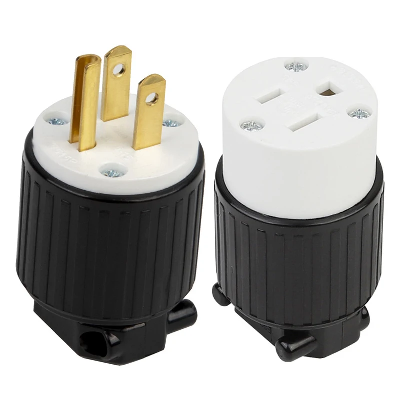 

American UL NEMA L5-15P L5-15R US wired industry Extension Power Connector male female cable Assembled locked plug socket 20A