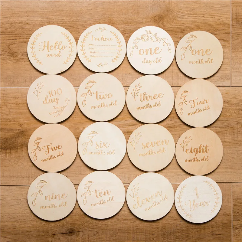 16 Pcs Month Sticke Baby Milestone Memorial Monthly Newborn Kids Photography Engraved Wood Age Card Number Photo Props gifts
16 Pcs Month Sticke Baby Milestone Memorial Monthly Newborn Kids Photography Engraved Wood Age Card Number Photo Props gifts