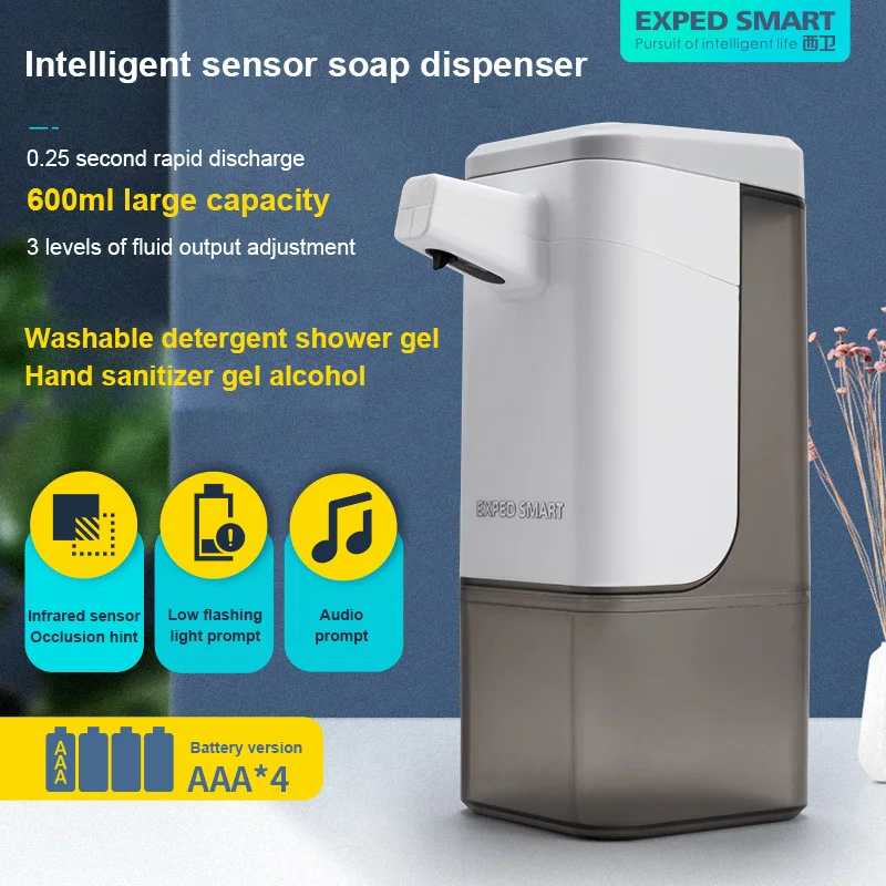 600ml Automatic Soap Dispenser USB Intelligente Liquid Pump Hand Washer Touchless Hand Sanitizer Kitchen Bathroom Accessories
600ml Automatic Soap Dispenser USB Intelligente Liquid Pump Hand Washer Touchless Hand Sanitizer Kitchen Bathroom Accessories