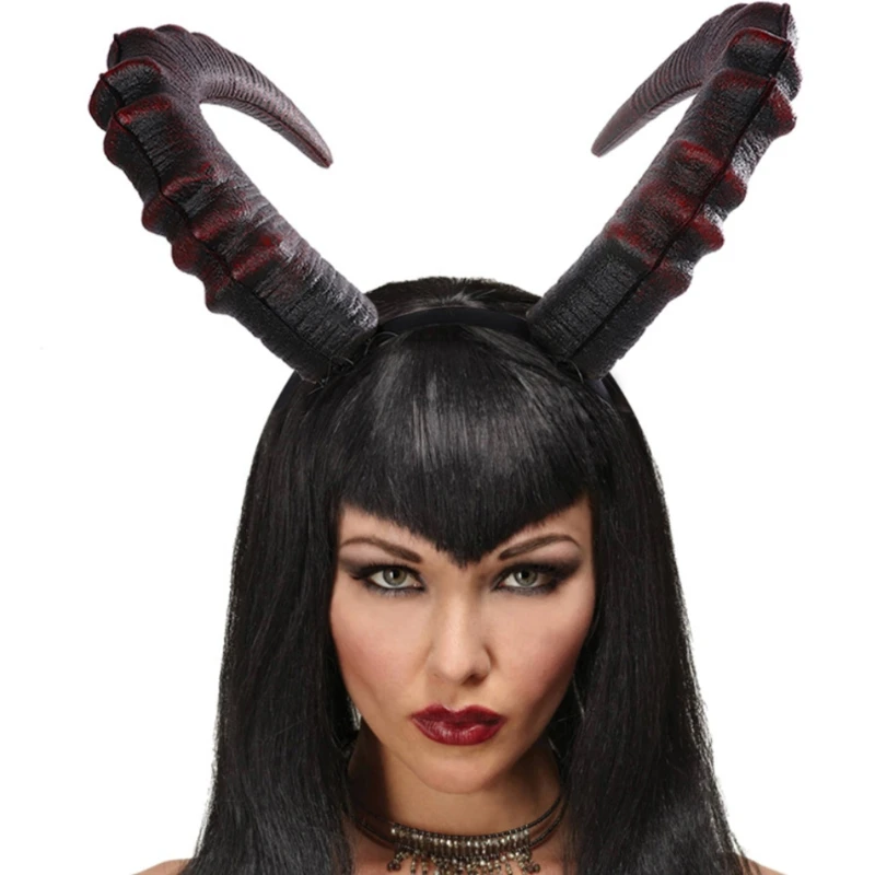 Halloween Cosplay Hair Accessories Realistic Black Red Long Devils Horn Headband Carnival Party Bandana Hairband
Halloween Cosplay Hair Accessories Realistic Black Red Long Devils Horn Headband Carnival Party Bandana Hairband