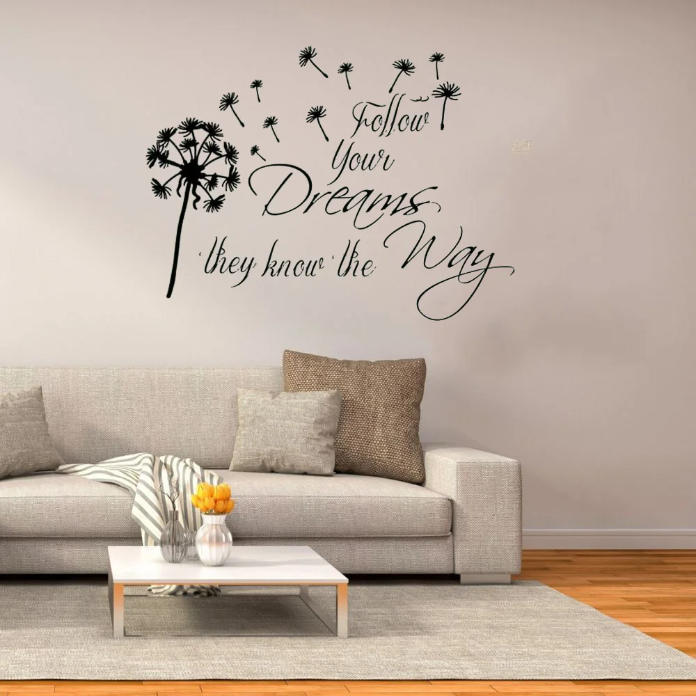 

Inspirational Wall Sticker Quote Follow Your Dreams Family Wall Motivational Wall Decal for bedroom Wallsticker