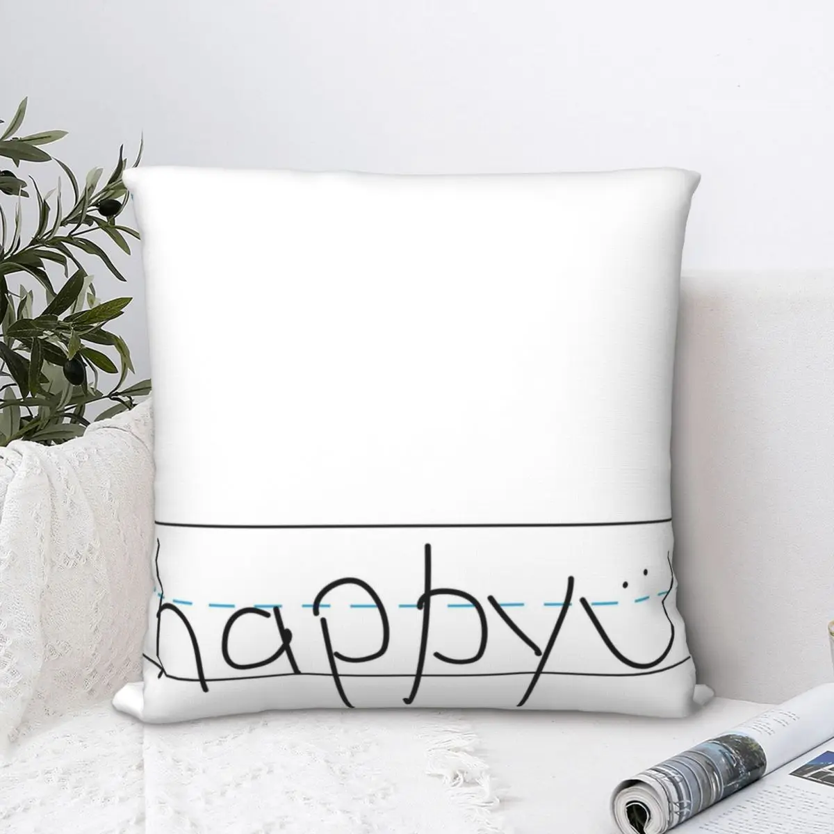 Happy Square Pillowcase Cushion Cover funny Zip Home Decorative Polyester Throw Pillow Case for Sofa Seater Nordic 45*45cm
Happy Square Pillowcase Cushion Cover funny Zip Home Decorative Polyester Throw Pillow Case for Sofa Seater Nordic 45*45cm