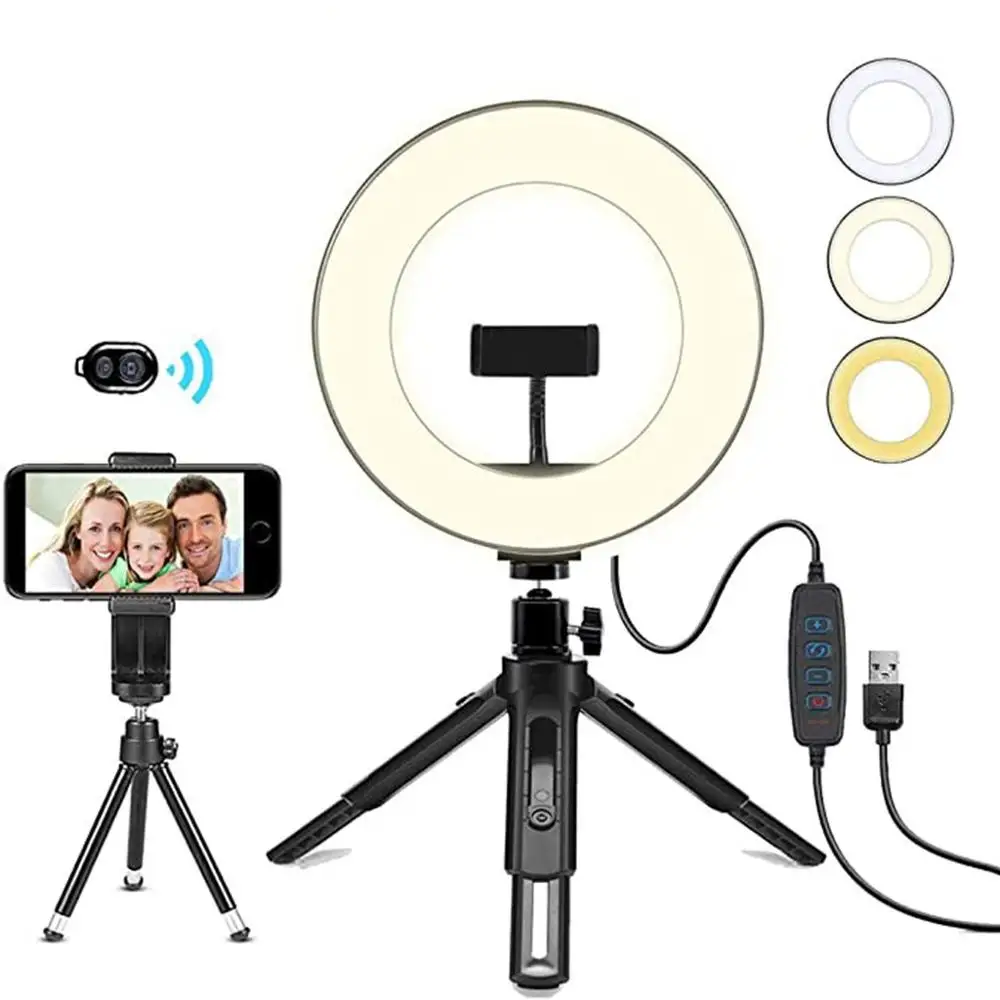 20cm/26cm LED Ring Light with Tripod Ring Lamp Phone Holder Remote Control Photographic Lighting For Live YouTube Video Makeup
20cm/26cm LED Ring Light with Tripod Ring Lamp Phone Holder Remote Control Photographic Lighting For Live YouTube Video Makeup
