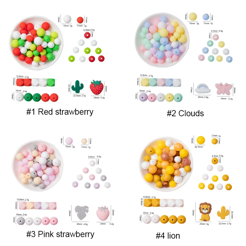 1Set BPA Free Pacifier Chain Holder For Nipples Personalized Silicone Beads For Chewing Necklace Beading DIY
1Set BPA Free Pacifier Chain Holder For Nipples Personalized Silicone Beads For Chewing Necklace Beading DIY