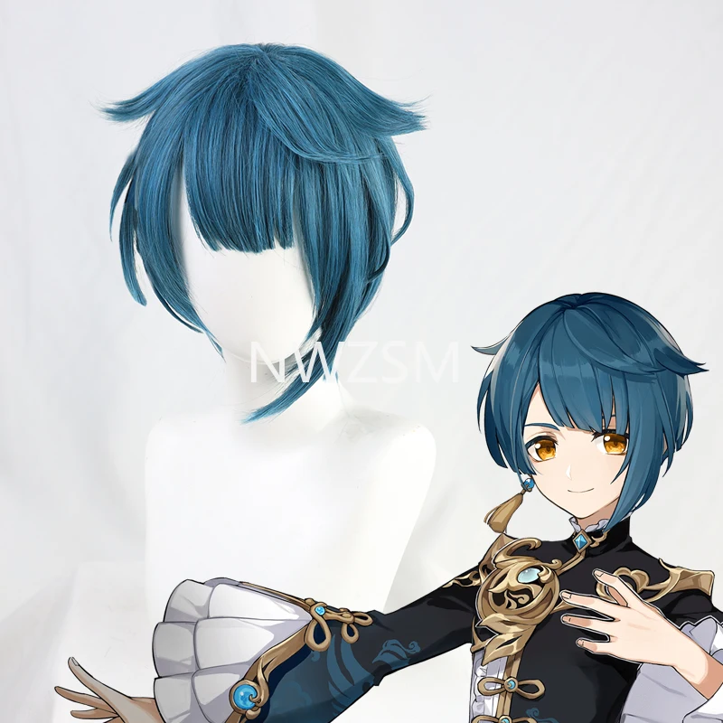 Genshin Impact XINGQIU Dark Blue Short Wig Cosplay Costume Heat Resistant Synthetic Hair Game Genshin Impact Xing Qiu Wigs
Genshin Impact XINGQIU Dark Blue Short Wig Cosplay Costume Heat Resistant Synthetic Hair Game Genshin Impact Xing Qiu Wigs