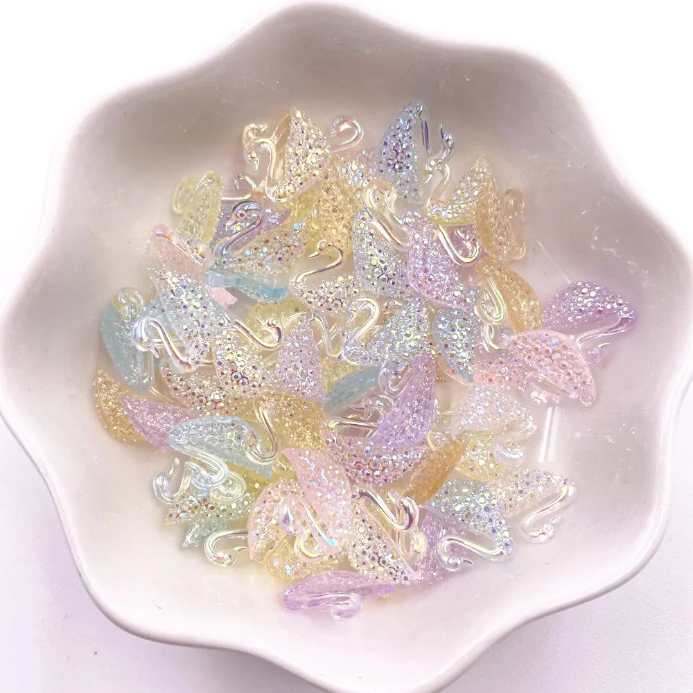 80Pcs AB Resin 8*10mm Mini Swan Gem Flatback Rhinestone Figurines Scrapbook DIY Crystal Decor Nail Accessories Craft
80Pcs AB Resin 8*10mm Mini Swan Gem Flatback Rhinestone Figurines Scrapbook DIY Crystal Decor Nail Accessories Craft