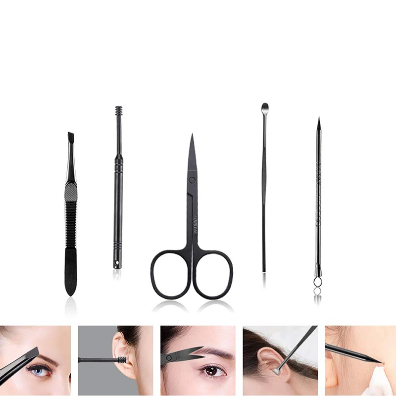 18Pcs Manicure Nail Set Stainless Steel Black Portable Nail Manicure Tool Kit Professional Pedicure Nail Scissors Grooming Kit
18Pcs Manicure Nail Set Stainless Steel Black Portable Nail Manicure Tool Kit Professional Pedicure Nail Scissors Grooming Kit