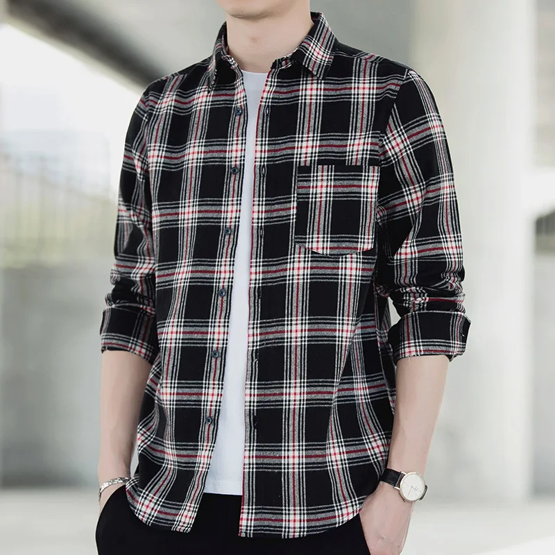 Men's Plaid Checked Oxford Button-down Shirt Single Patch Pocket Casual Thick Contrast Standard-fit Long Sleeve Gingham Shirts 
Men's Plaid Checked Oxford Button-down Shirt Single Patch Pocket Casual Thick Contrast Standard-fit Long Sleeve Gingham Shirts