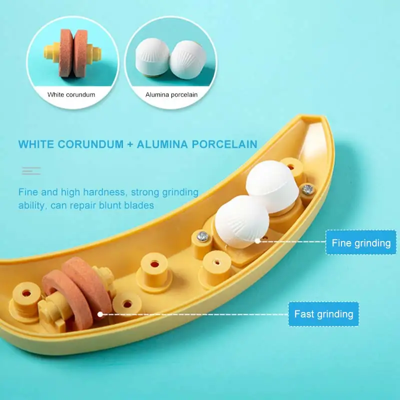 Multifunction Banana Design Knife Sharpener Grinder Kitchen Accessories Gadgets Mini Two-stage Sharpening Tool Grindstone
Multifunction Banana Design Knife Sharpener Grinder Kitchen Accessories Gadgets Mini Two-stage Sharpening Tool Grindstone